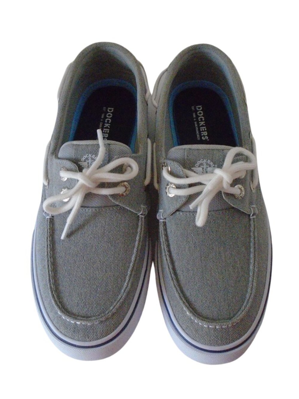 Men's Dockers Canvas Boat Shoes Size 9M Color Grey